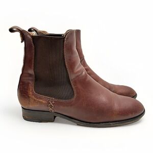 Frye Womens Melissa Chelsea Boot Size 7 B Cognac Leather Pull On Bootie